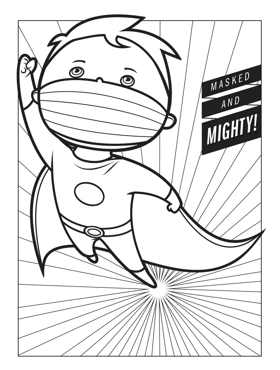 MaskedMighty's tweet image. Check out these mask art coloring pages for kids and adults! Print off, color, share on social media, and tag us! maskedandmighty.org/resources