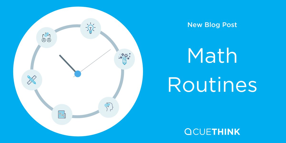 Routines in a classroom are so important. They provide structure and predictability for students, allowing them to feel safe and focus on learning. CueThink is easy to integrate into existing math routines. Check out how! cuethink.com/blog/math-rout…