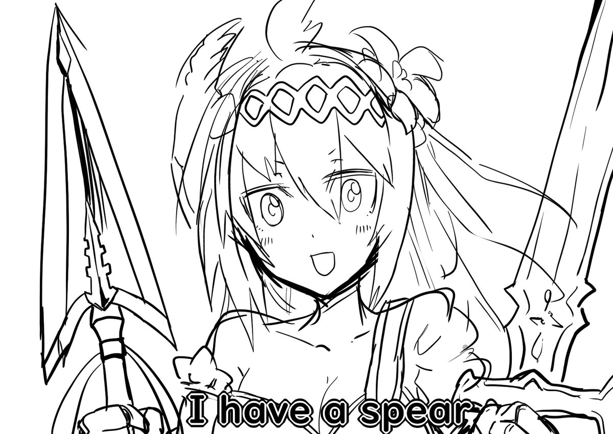 グラブルのジャンヌがまだ剣得意ではなかった頃に描いた落書きがありましたわ… 