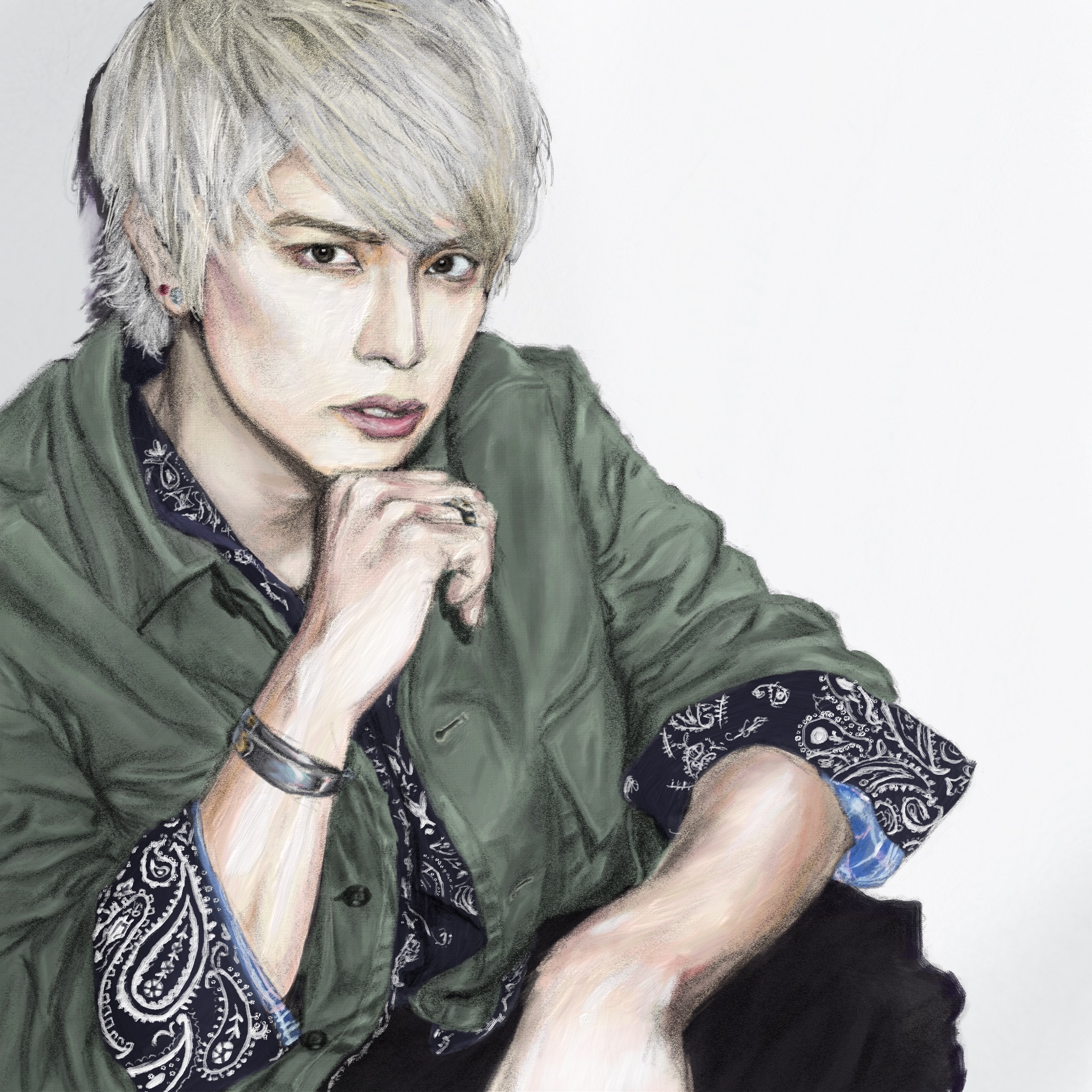 Twitter 上的 るりりん 描いた絵は固ツイのモーメントから 完成絵 手越祐也さん 描けました 鉛筆ブラシと油彩ブラシの組み合わせで カッコ良く描けたのではないでしょうか イラスト デジタルイラスト 手越祐也 Adobefresco Illustration Art