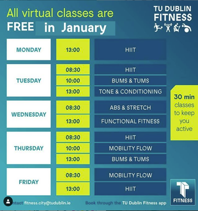 People Development (@tustaffdev) on Twitter photo Our great friends <a href="/tudubfitness/">TU Dublin Fitness</a> doing their best to keep us fit and healthy by extending their offer for FREE online classes for staff & students for the month of January. Thank you guys! #TUDublinWellbeing #StaffDevelopment #Lockdownfitness Our great friends <a href="/tudubfitness/">TU Dublin Fitness</a> doing their best to keep us fit and healthy by extending their offer for FREE online classes for staff & students for the month of January. Thank you guys! #TUDublinWellbeing #StaffDevelopment #Lockdownfitness