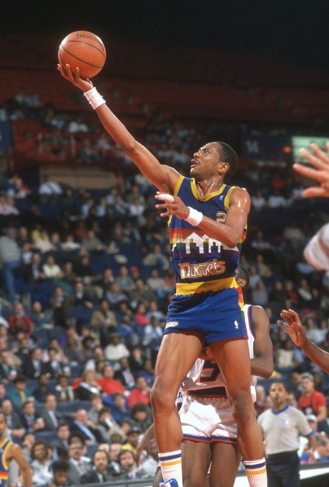 To wish Alex English a Happy Birthday.   : Focus on Sport via Getty Images 