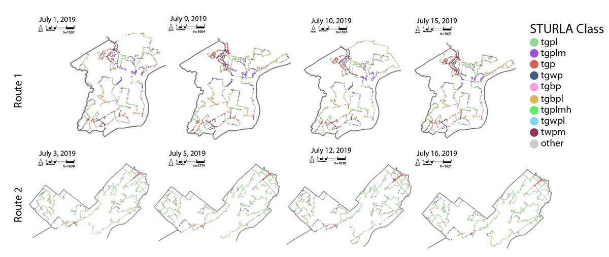 We drove ~1900 km collecting bacteria from the air and related that to a 3D model of Philadelphia using the STructure of URban LAndscape model!