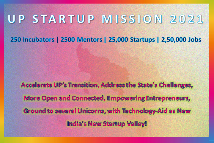 UP Startup 2021 Mission! 25 Accelerators | 250 Incubators | 2500 Mentors | 25,000 Startups | 2,50,000 Jobs! Looking for support from the #startupcommunity for the best #startupecosystem in India! @PMOIndia @myogiadityanath @CMOfficeUP @amitabhk87 @anilarch @_AKKaushik @DIPPGOI
