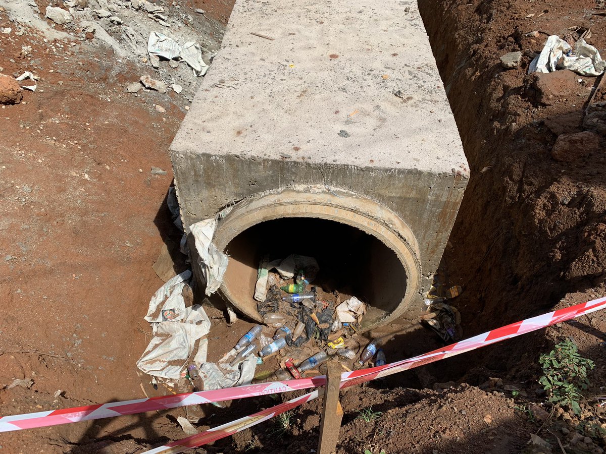MissMuhindo's tweet image. We are such irresponsible people! This is being constructed at Ggaba trading Centre but people have already started dumping plastics into it. #Nauseating