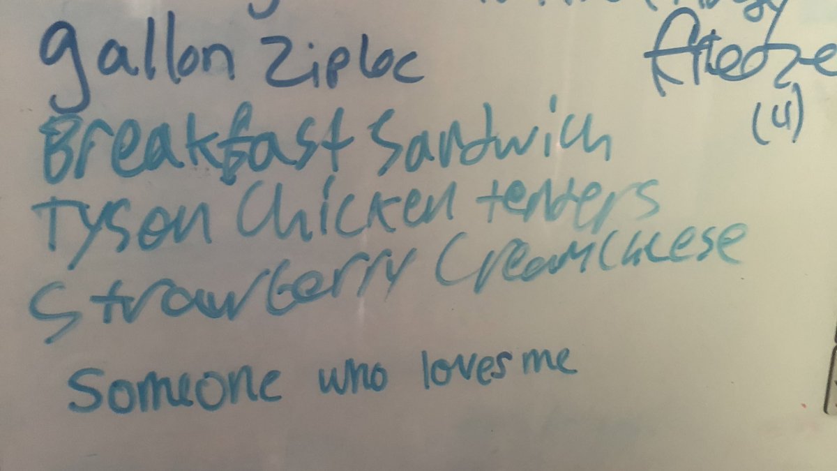 Our grocery list, as ever, continues to be a mood