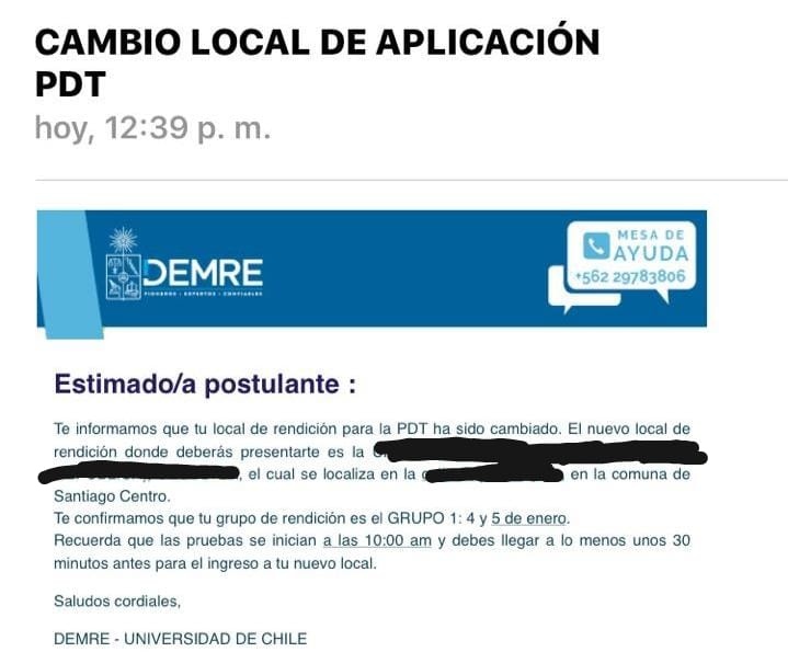 medicenpili's tweet photo. Hola, @demre_uchile con todo lo que han pasado los estudiantes este año, cómo es posible que con menos de 24hrs para rendir PDT den aviso de cambio de sede?
De dar la prueba a local ubicado en su misma comuna (1,7km) trasladan a un joven a recinto que está a cinco comunas (10km)? https://t.co/8sLqZDqMng