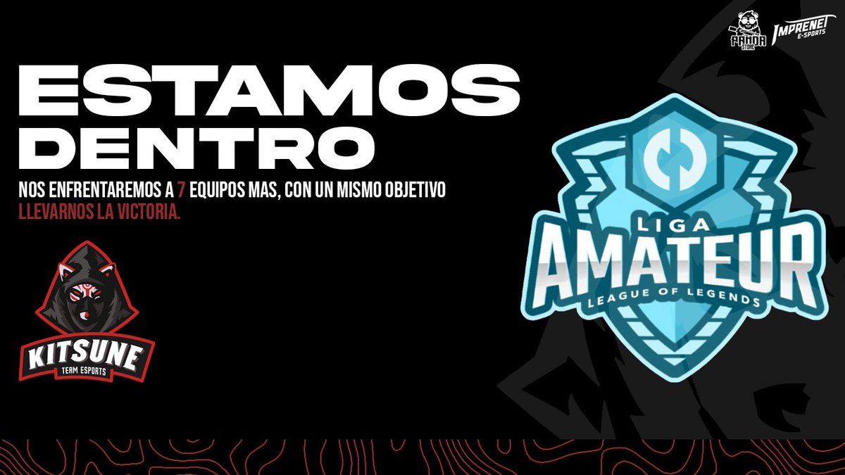 KitsuneEsport's tweet photo. Buen domingo a todos!
Tenemos el orgullo de contarles que estamos dentro de la Liga Amateur de League of Legends 😱
Nos vemos el viernes para comenzar con esta locura 😎
#GoKitsune 💪 https://t.co/4o5wLadQ11