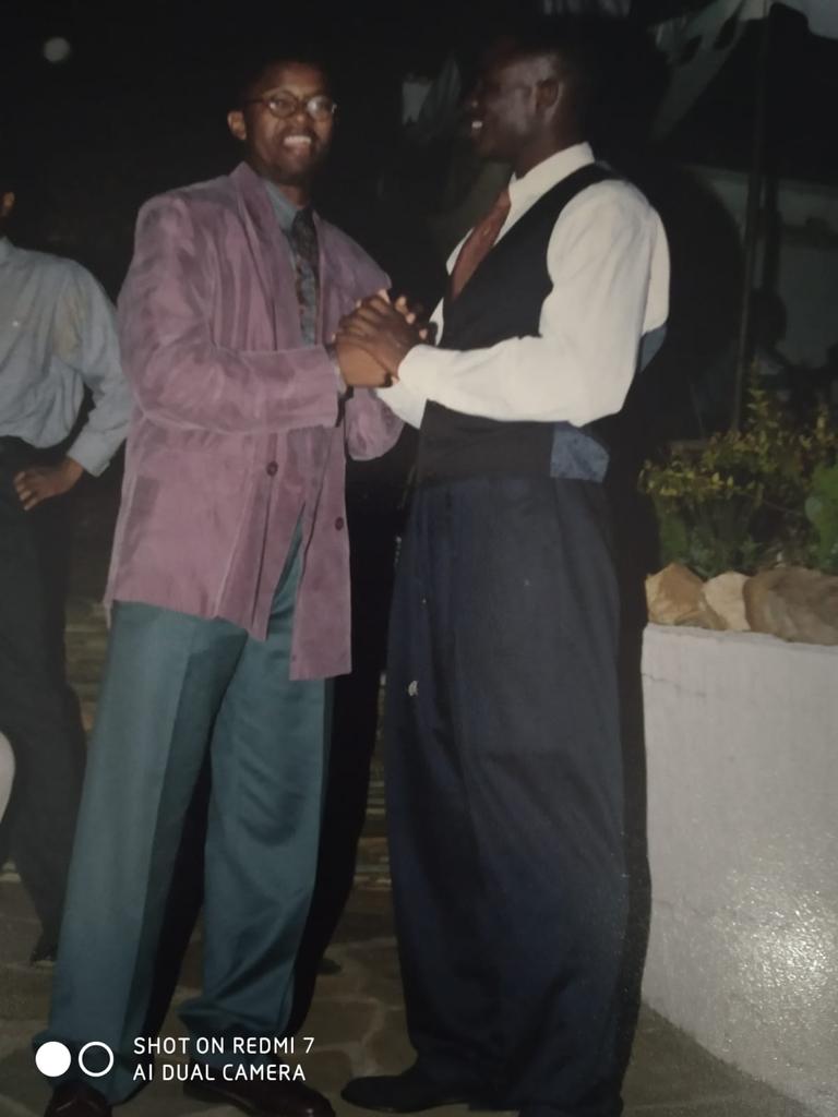 Christophbongo's tweet photo. I'm broken...Dec 1991, 1st New Year Eve in SA. I was welcomed by this gentleman. Rest In Peace my brother. #RIPWandi https://t.co/mlqW9xLFlG