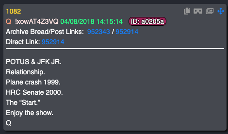This baseless conspiracy theory about JFK Jr. and Clinton was in circulation prior to QAnon, but it was also promoted in a Q drop. Which is where I bet Greene got it. https://www.usatoday.com/story/news/factcheck/2020/10/21/fact-check-hillary-clinton-jfk-jr-and-2000-new-york-senate-race/5993292002/