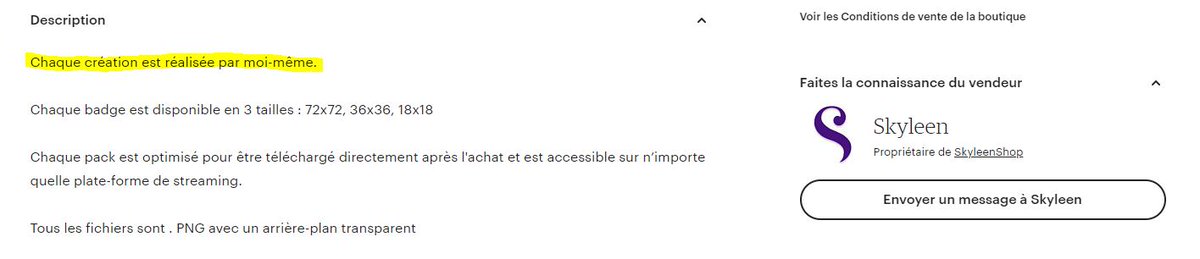 Sur son site, elle prétends vendre son contenue et certifie une authenticité.Pourtant ...