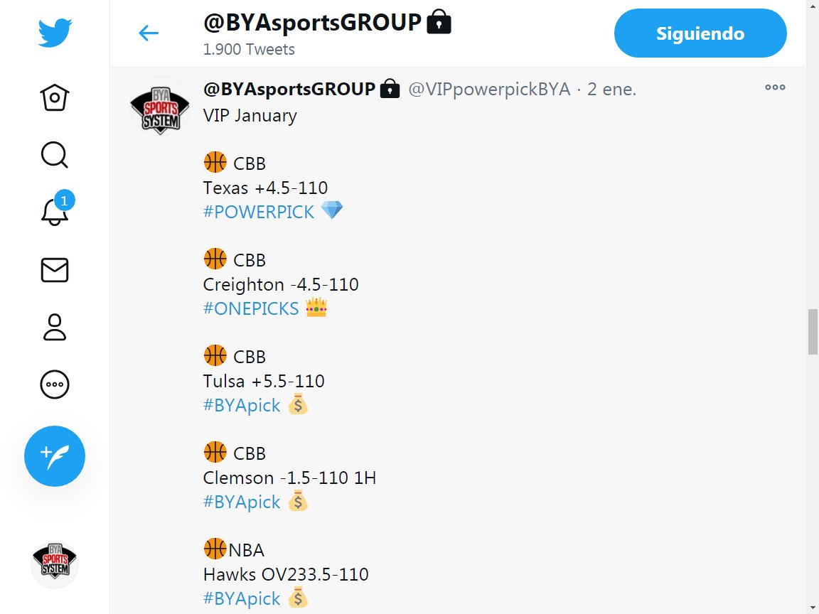 BYAsportsBET's tweet photo. VIP January

#POWERPICK 💎 [5U]
✅M'gladbach -165
✅Texas +4.5
✅North Carolina State +2.5

#ONEPICKS 👑 [3U]
✅Iowa State -5.5
🔴Creighton -4.5

#BYApicks💰 [2U]
✅Arsenal -147
✅Tulsa +5.5
🔴Almere City OV3
🔴Clemson -1.5 1H
🔴Hawks OV233.5

@PicksCity 

+11.7U https://t.co/C2ok2PowTu