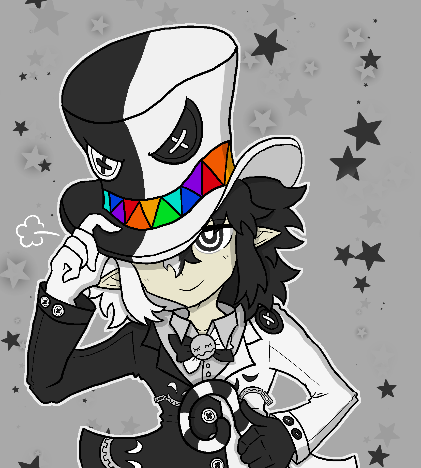 تويتر 鮫肌 包次郎 創作人外キャラ クリーチャー絵師 على تويتر とある方の素敵なイラストを参考に シルクハットを深くかぶって顔を少し隠す って感じの自分の好きなしぐさの練習をしまして 創作 オリジナルキャラクター T Co F3ulmaelvp