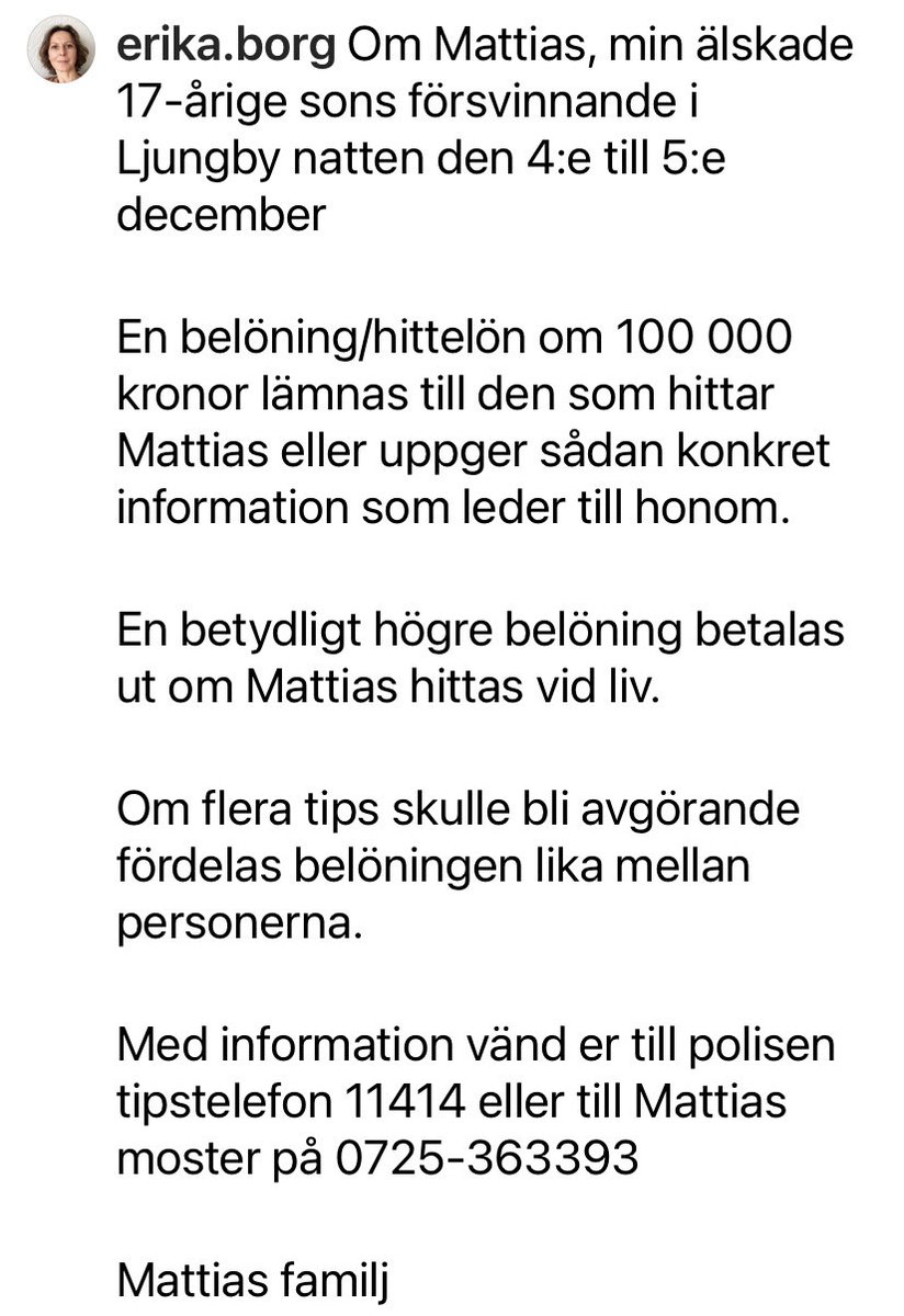 Hjälp familjen hitta sin son genom att sprida!