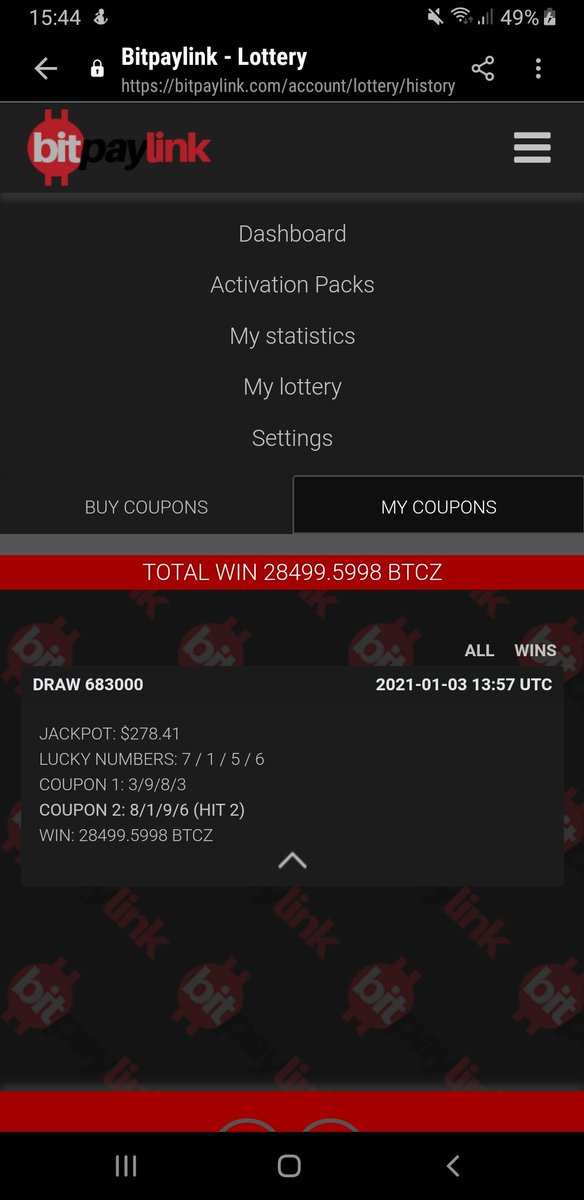 Boom ! 28,5k de #btcz gagnés à la loterie !  Tente toi aussi ta chance bitpaylink.com/Tikapo
 #bitcoinz <a href="/BTCZOfficial/">BITCOINZ</a> #loterie #LotteryTickets #cryptocurrencies #Crypto