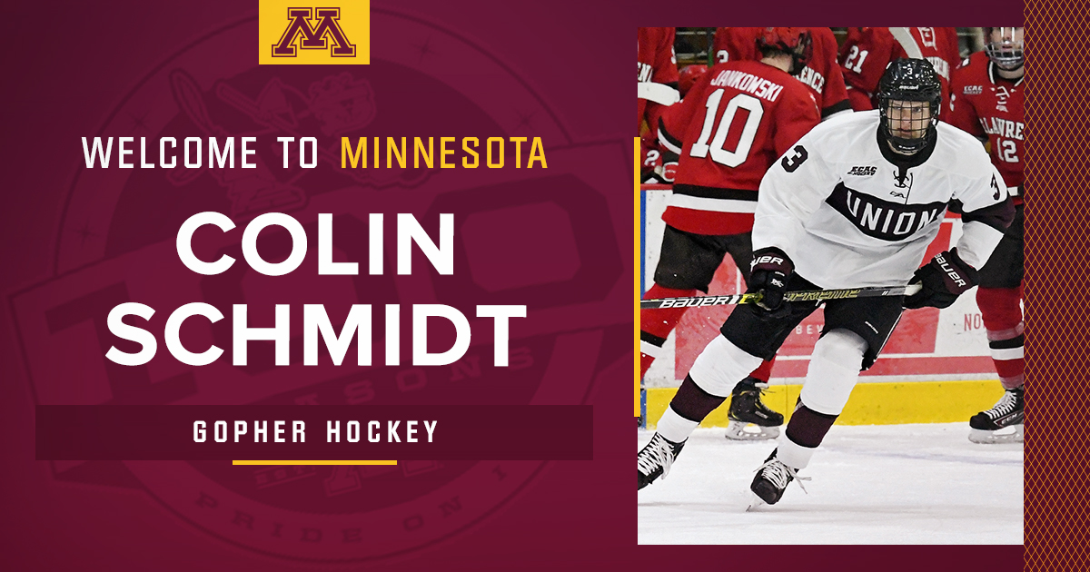 Coach Motzko has announced that forward Colin Schmidt has been added to the #Gophers roster for the remainder of the 2020-21 season. 

The Wayzata native will wear No.16 for the Maroon &amp; Gold. 

Release: z.umn.edu/6iqx