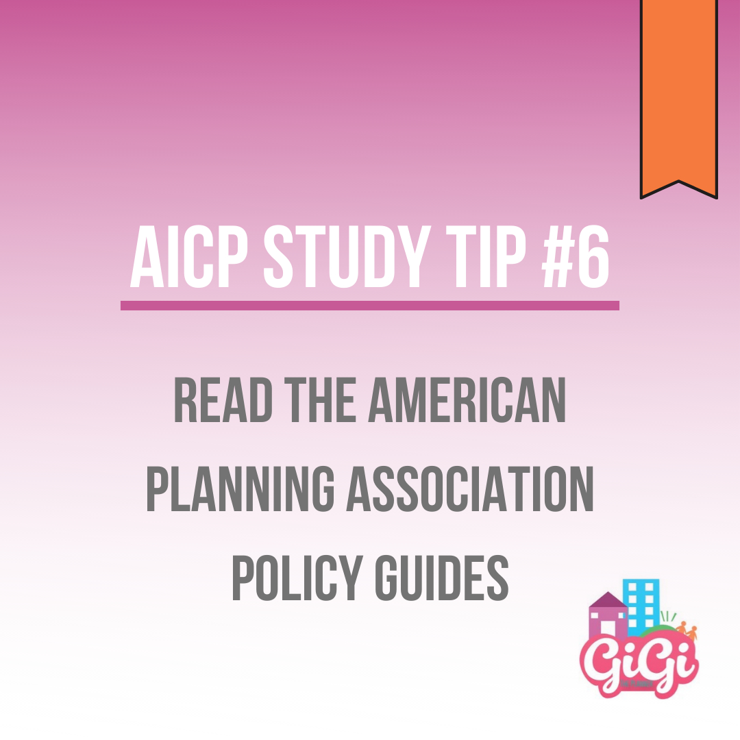 gigitheplanner's tweet image. The APA Policy Guides are one of the most highly recommended readings for studying for the AICP. Many times content from the 27 guides, ranging from a variety of topics, will be included in the actual exam. #urbanplanning #aicp #aicpstudy #aicpstudyprep #apa #planningassociation
