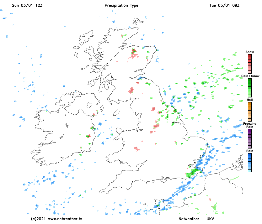 MetJam_'s tweet photo. Showers have been flowing in from the sea on a NE'ly today with some cold rain &amp; some hail even to lower levels. Kent Streamer looking to pick up from tomorrow with the best chance of some wintry mixes during the late evening of Monday &amp; into the early morning/evening on Tuesday. https://t.co/fVPwvNwst1