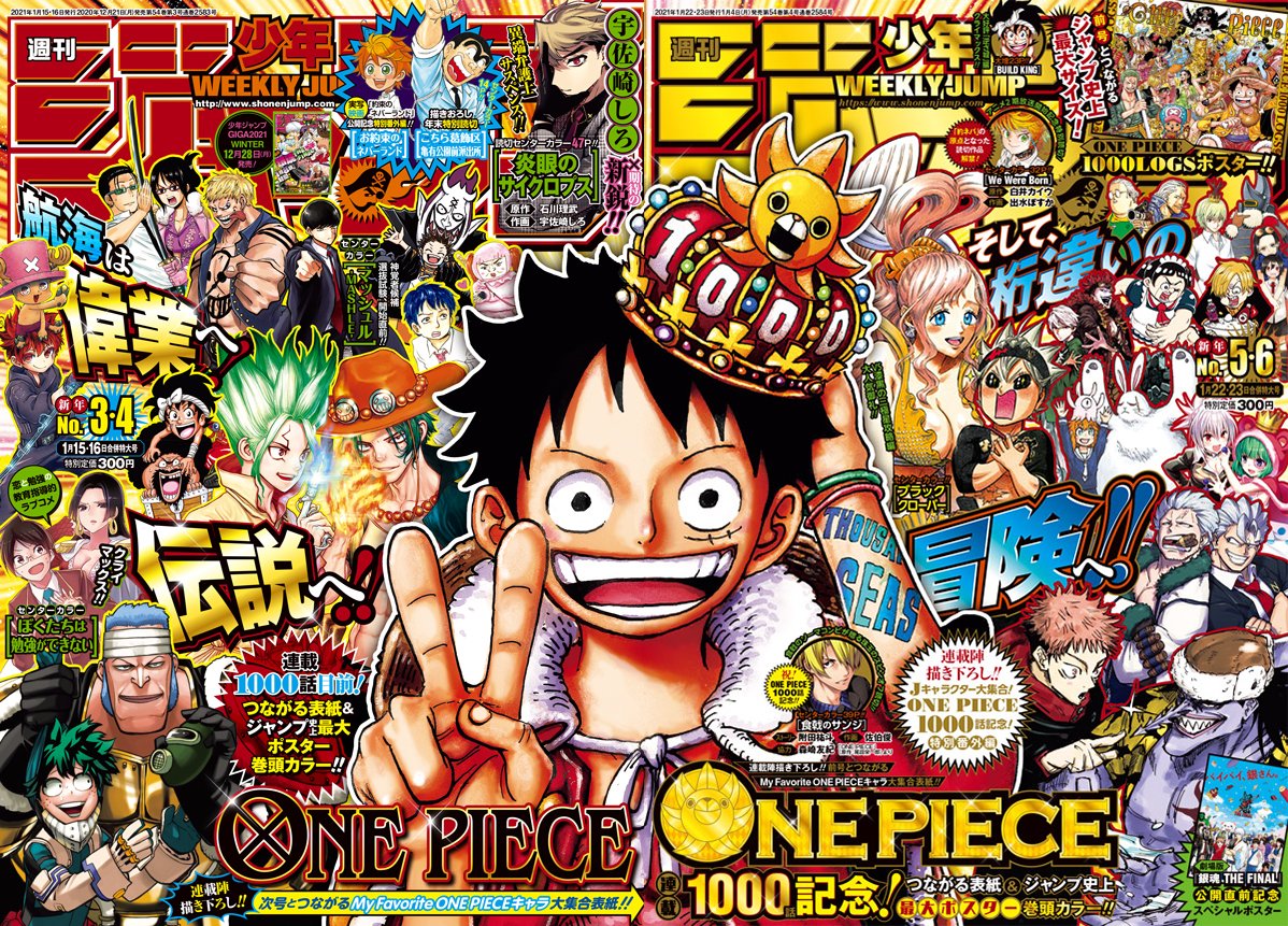 Shonen Jump News - Unofficial on Twitter: "ONE PIECE Joint Covers and Poster for Issues #3/4 and #5/6. https://t.co/iKFZNUwjcC" / Twitter