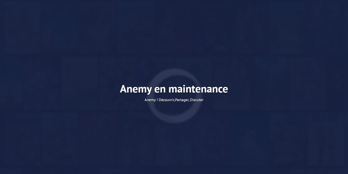 AnemyOfficiel's tweet photo. Anemy est actuellement en maitenance... https://t.co/sHcpS1t1JZ