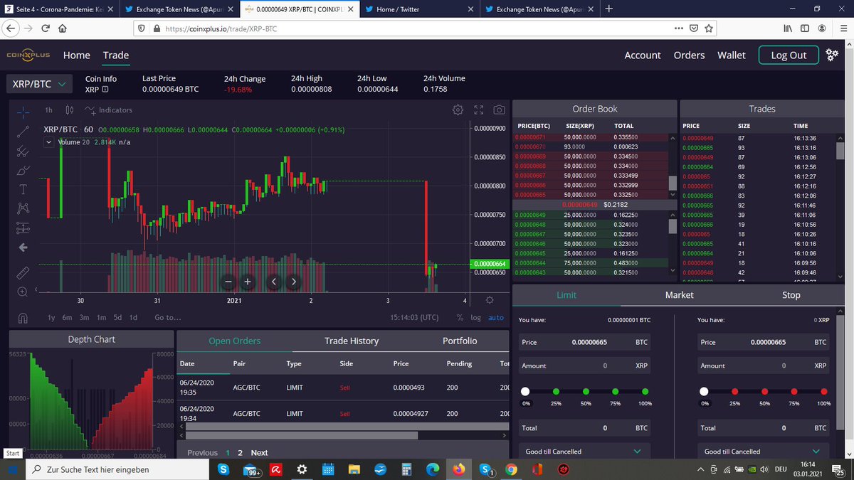 ApuriCoin's tweet photo. #XRP auf der #COINXPLUS wieder handelbar.
Die Kryptobörse COINXPLUS hat im #BTC Markt den Handel mit XRP wieder eröffnet. Preis aktuell: 0,22$.
SignUp zur COINXPLUS kostenfrei https://t.co/Kns8qdvtJo >> SignUp https://t.co/jwYPJ0UASP