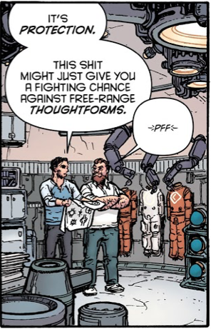 During this phase of their career, which I've lovingly called the "Grant Morrison is Garbage and Here's Why" trilogy, Morrison has had an interest in what happens when you're infected with Bad ideas, be they Evil Aliens from Planet 5, Ultra Comics, or the Krampus.