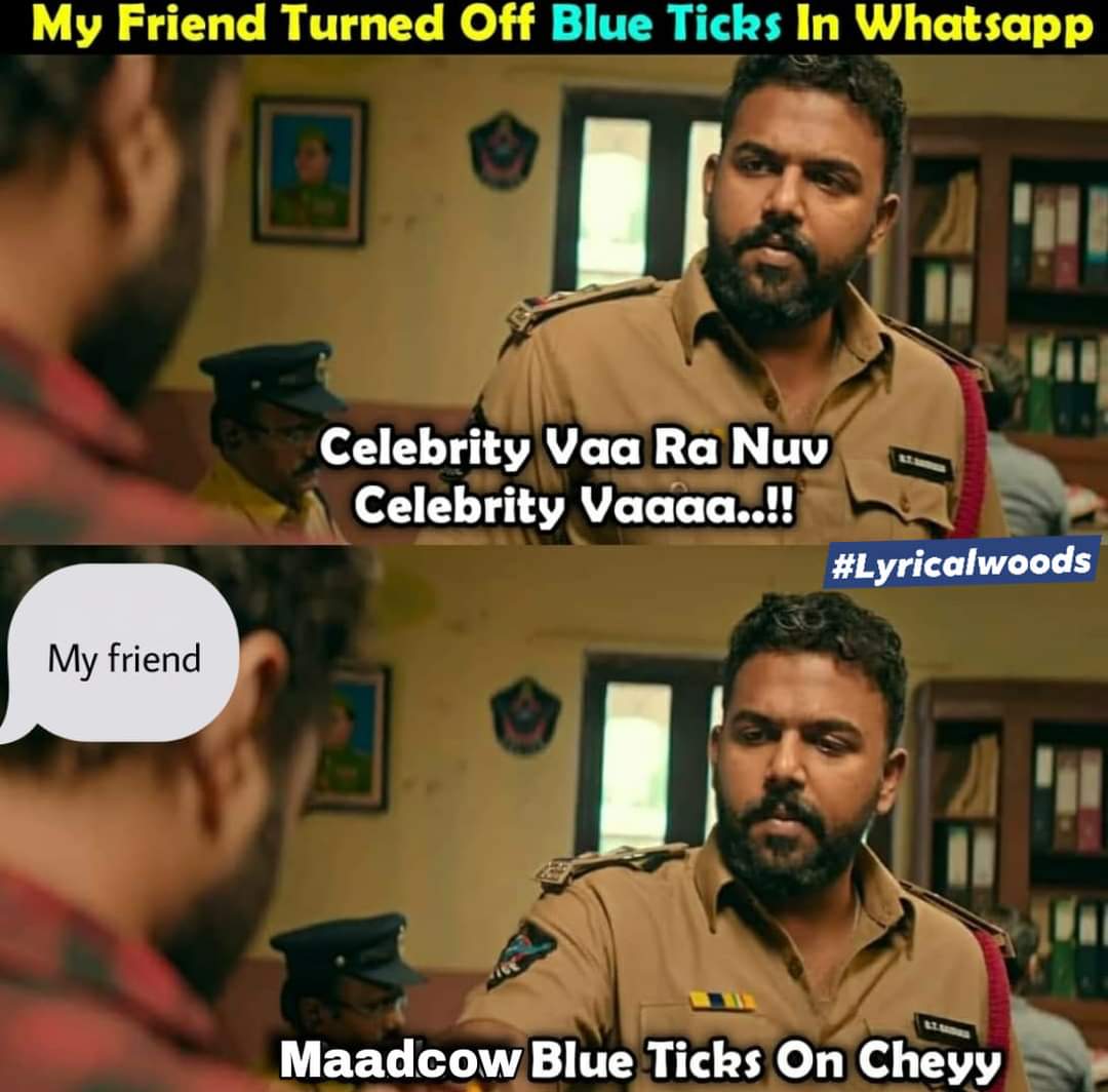 lyricalwoods's tweet photo. #CopiedMemes

Most of the ppl think the same when they turn off blue-ticks 😑 

PC - #Memeschesichudu 🙏 #Lyricalwoods #telugumemes https://t.co/t28T1ehAmJ