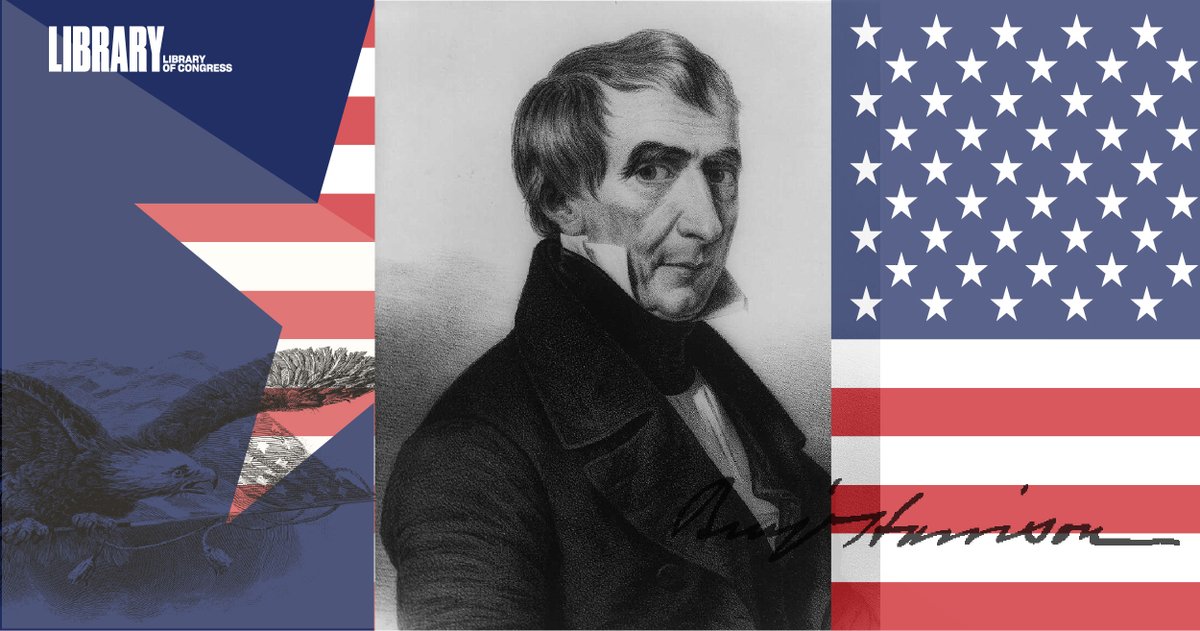 The papers of William Henry Harrison chronicle the life of the former president leading to his election, including memorialization materials following Harrison’s April 4, 1841 death–a month after being sworn into office.  #PresidentsAtTheLibrary Explore:  http://loc.gov/collections/william-henry-harrison-papers/about-this-collection/?loclr=twloc