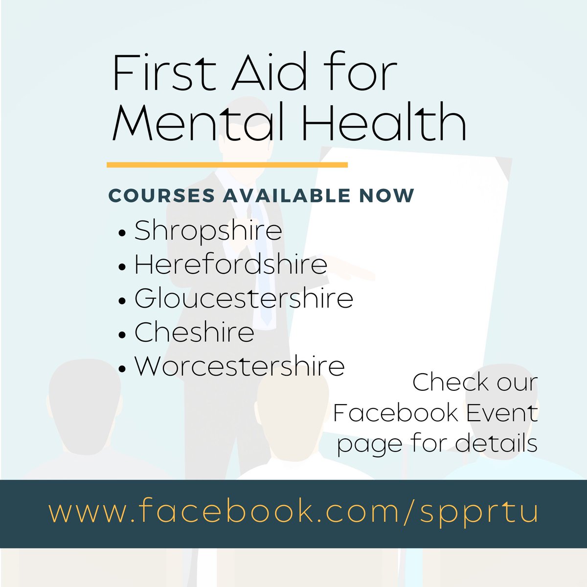 spprtu's tweet photo. Our first 2021 First Aid for Mental Health course dates will be announced in the next few weeks.
Keep an eye out.
#MentalHealthMatters #mentalhealthfirstaid
#firstaidformentalhealth #trainingcourses #MentalHealthAwareness #training #skills #confidence https://t.co/ieIRYrBUiQ