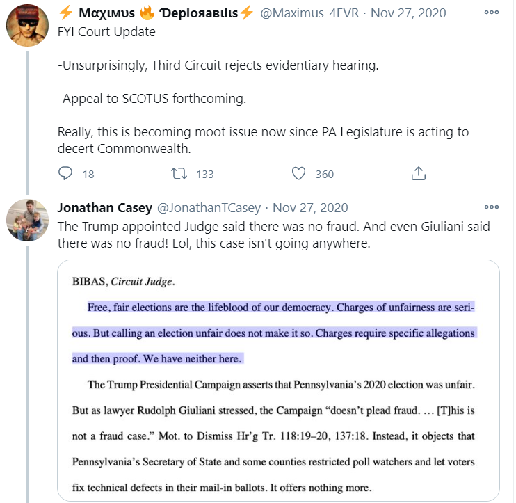 That guy blocked me ever since I pointed out his nonsense about the Giuliani case. He's also got a lot of really bad theories on the law! https://twitter.com/BoundlessSucces/status/1345754973607522309?s=20