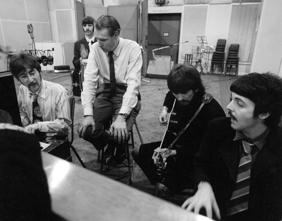music_dss's tweet photo. Today we remember Sir George Martin: record producer, arranger, composer, conductor, audio engineer &amp; musician. The so called Fifth @thebeatles he produced all but one of The Beatles albums giving him 30 No.1 hit singles in the UK. #GeorgeMartin https://t.co/Bc3vufOJ2O