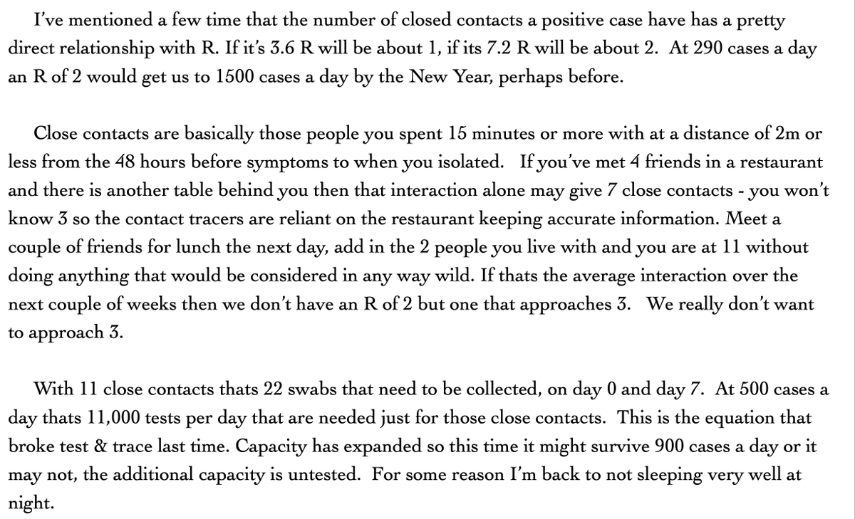 I'm seeing a lot of 'who could have known' what would come of the decision to open pubs as restaurants at a high incidence rate. It was all too predictable, indeed even I managed to predict 1500 cases a day before NYE (on Dec 5) & possibly higher. And the collapse of tracing