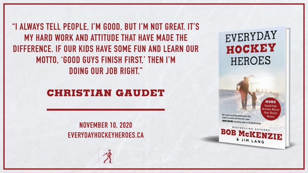SimonSchusterCA's tweet photo. .@GoodysBallHKY founder Christian Gaudet shares his story in EVERYDAY HOCKEY HEROES, VOLUME II. Learn more at https://t.co/0lNmvalBxp. https://t.co/Zy42jA35tJ