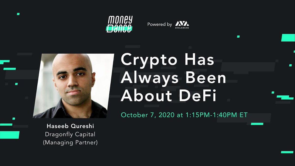 avax's tweet image. Tune in to @hosseeb, Managing Partner at @dragonfly_cap, who shares his thoughts around everything crypto, DeFi, and why Avalanche will play a strong role in this space. Watch here: bit.ly/388UCEW