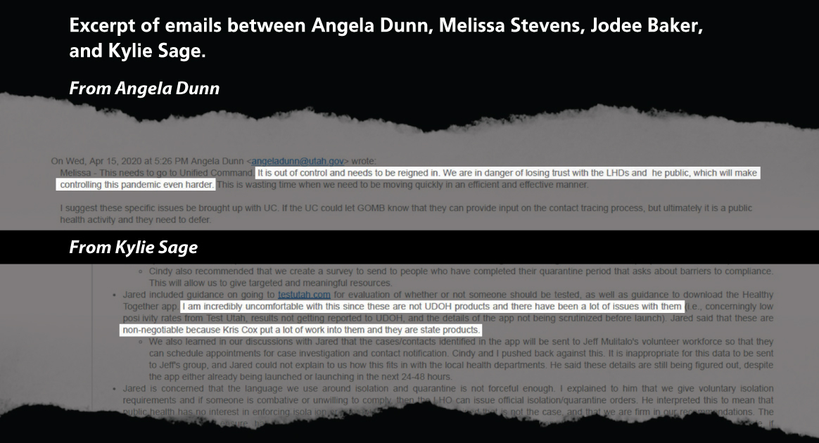 In email correspondence, state epidemiologist  @Drangelacdunn called the agency’s interference out of control. “We are in danger of losing trust with ... [t]he public, which will make controlling this pandemic even harder,” she wrote.