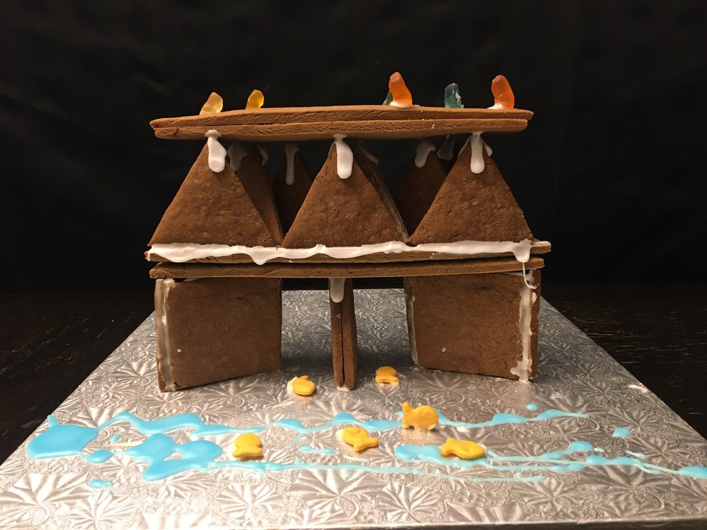 647GotCake's tweet photo. My son's gingerbread bridge submission for the    #WinterfestBridge STRONGEST bridge challenge, holding just over 7600 g.  Great challenge! Thanks @skillsontario for keeping my kids busy over the Christmas break !
 #SkillsWinterfest2020 https://t.co/Gssawt6MF7