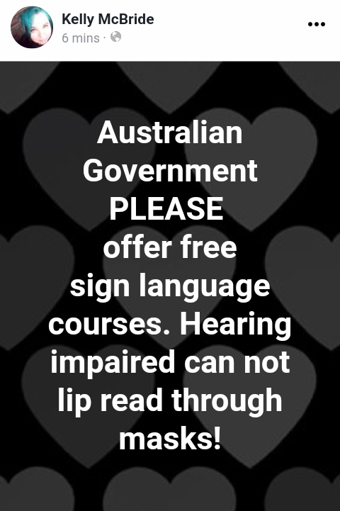 Can everyone pretty pls share this. The deaf and hearing impaired community need to be included, not forgotten