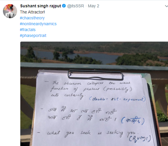 18th May 2018One might be thinking why SSR had deleted thousands of his tweets before 15th May 2018.Answer might be this one.