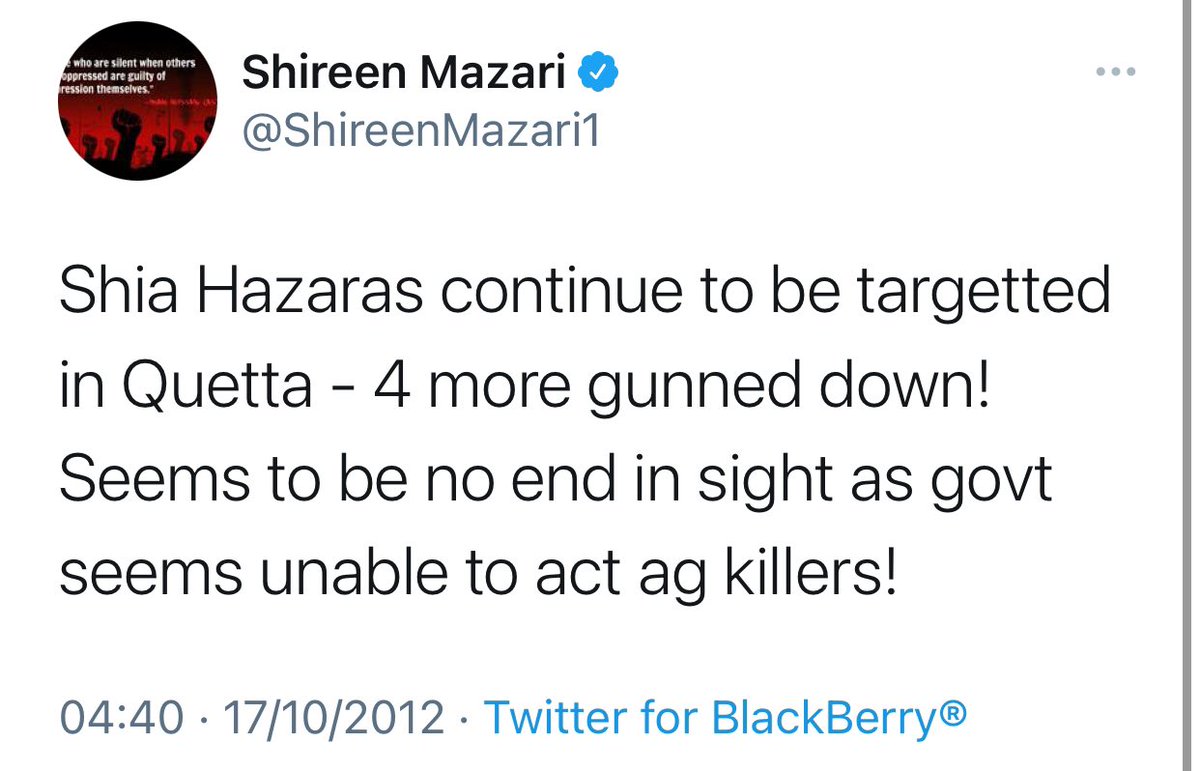 Hazara killings, as said by the former chief justice, are ‘tantamount to wiping out an entire generation’. And here are some of the tweets by her before coming to power.
