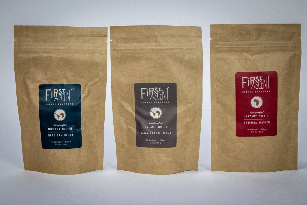 FirstAscentCB's tweet image. It’s hut trip season! Lighter in weight, better in quality, and more convenient, Expedition Packs of our instant coffee make it easy to serve up a gallon batch of coffee for the entire crew. Available in light to dark roast, all you have to do is pack the spoon!