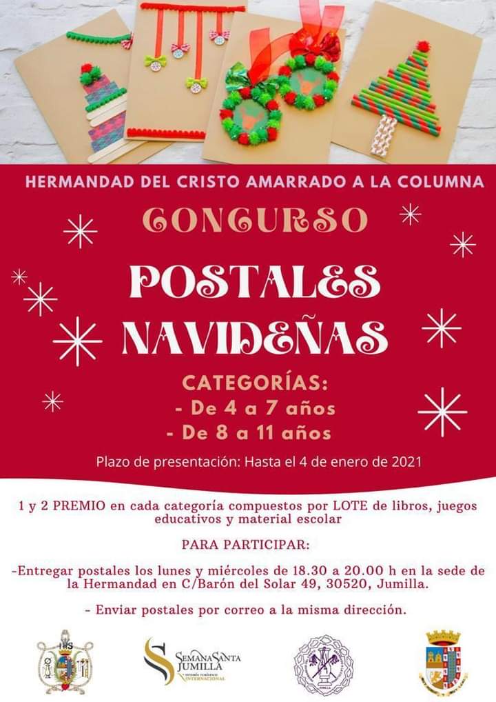 💠RECORDATORIO
Os recordamos que mañana es el último día para participar en el 🎉I Concurso de Postales Navideñas 🎊. 
Las bases completas las podéis encontrar en nuestra página de Facebook, ¡participad! ¡Que no decaiga la ilusión de la Navidad!
¡Os esperamos!🥰