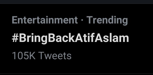 Rafaazzzzzz's tweet photo. WE DID IT AADEEZ ❤

Congratulations and Thank you to everyone who joined this trend 
We created history today.

Hope he will be back soon in Bollywood.

So happy ❤

#BringBackAtifAslam https://t.co/gWLnqqZP9g