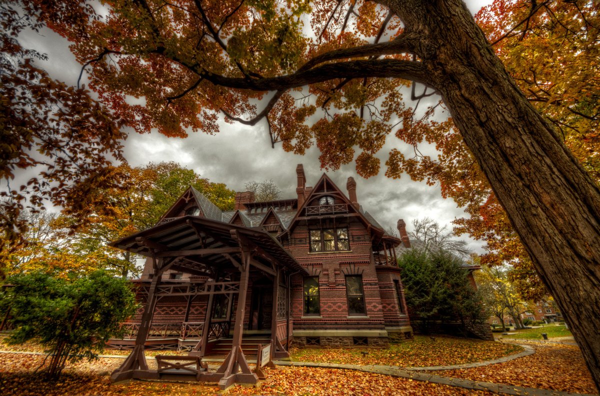 The Mark Twain House and Museum in Hartford, Connecticut, was the home of Samuel Langhorne Clemens (Mark Twain) and his family from 1874 to 1891. It was designed by Edward Tuckerman Potter and built in the American High Gothic style.