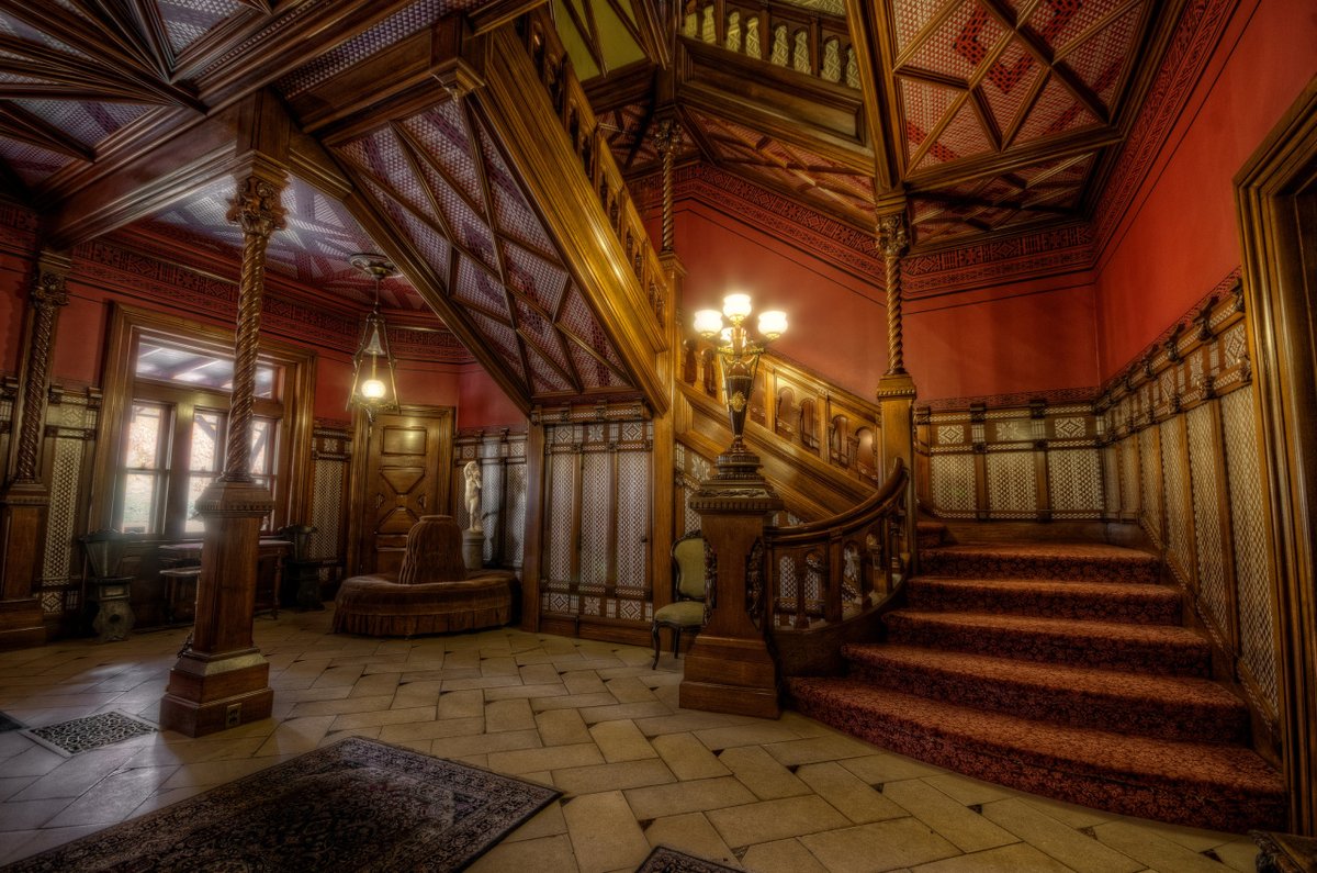 The Mark Twain House and Museum in Hartford, Connecticut, was the home of Samuel Langhorne Clemens (Mark Twain) and his family from 1874 to 1891. It was designed by Edward Tuckerman Potter and built in the American High Gothic style.