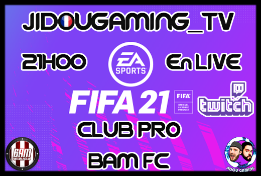 ⚽⚽⚽ LIVE CLUB PRO 21H00 ⚽⚽⚽

On est de retour sur la chaîne ce soir avec un Live Club Pro BAM FC !!!
En direct sur Twitch !!!
Envie de terminer les vacances par une soirée Football 

RDV 21H00 ICI twitch.tv/jidougaming
@BAM_FC_officiel  @bam_papy <a href="/BamKikitos/">Kikitos</a> @BAM_Ne0