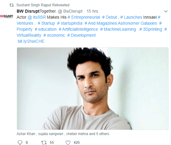 Some of retweets of SSR from 18th May 2018