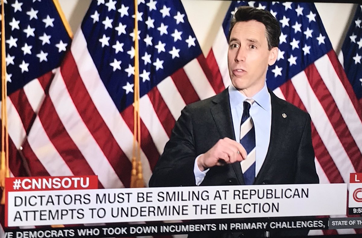 After a montage dedicated to how the radical Senate wing’s stunt emboldens despots and dictators around the globe, Tapper delivers a blistering closing line:“If it’s not technically sedition, it is the work of the enemies of American democracy.”