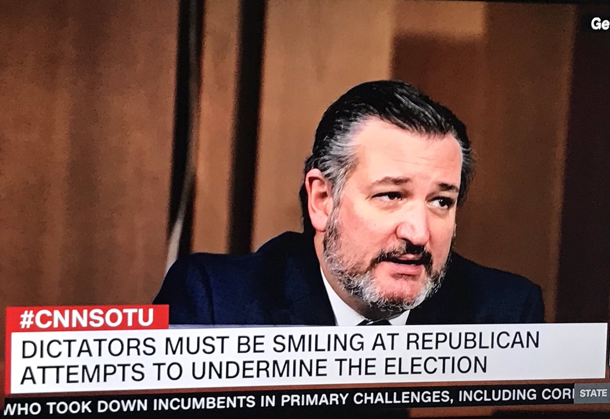 After a montage dedicated to how the radical Senate wing’s stunt emboldens despots and dictators around the globe, Tapper delivers a blistering closing line:“If it’s not technically sedition, it is the work of the enemies of American democracy.”