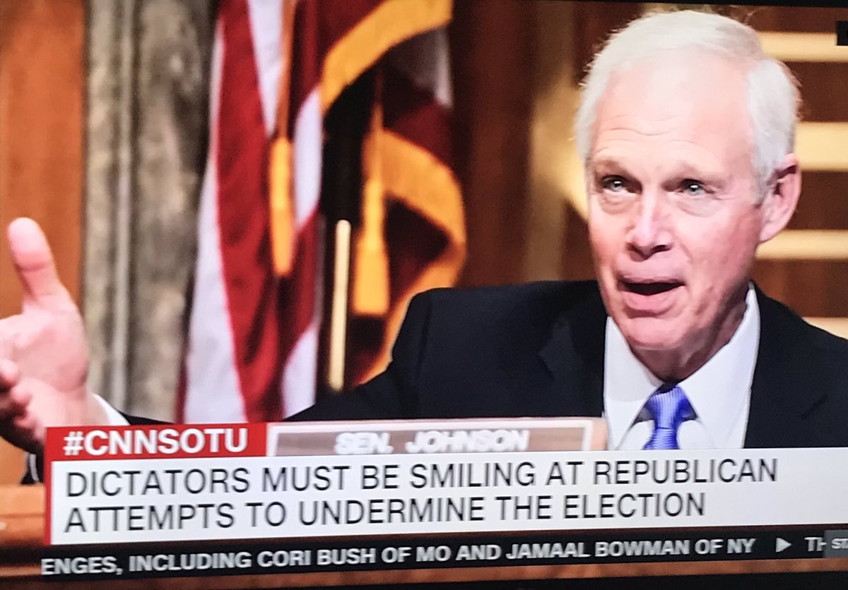 After a montage dedicated to how the radical Senate wing’s stunt emboldens despots and dictators around the globe, Tapper delivers a blistering closing line:“If it’s not technically sedition, it is the work of the enemies of American democracy.”