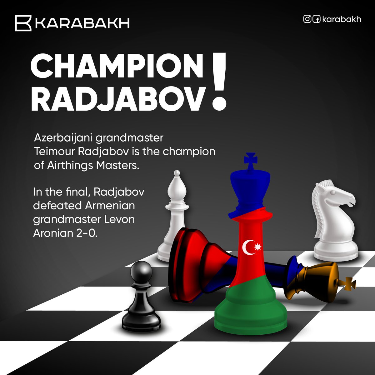 HuseynsoyA's tweet photo. @rajachess Congratulations 💪🇦🇿 https://t.co/nfO62AAQJy